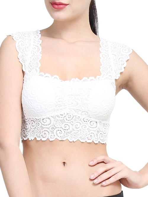 white lace bralette - 12372247 -  Standard Image - 0