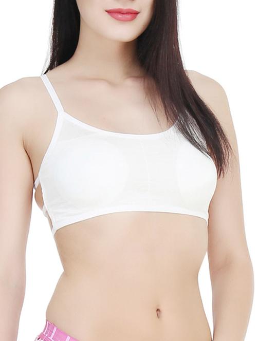 white cotton bralette - 12372269 -  Standard Image - 0