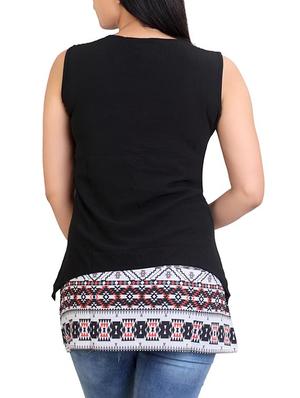 black georgette plus top - 12374263 - Standard Image - 3