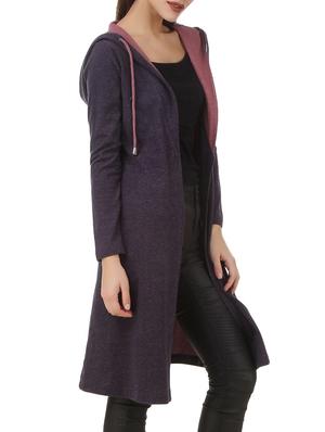 drawstring detail hooded shrug - 12375430 - Standard Image - 2