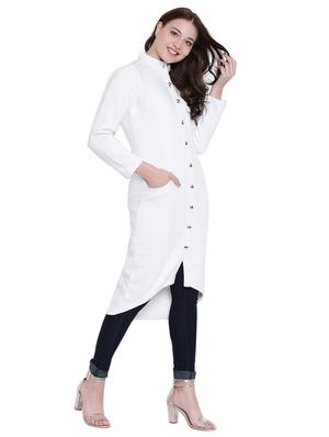 white fleece coat dress - 12375434 - Standard Image - 3