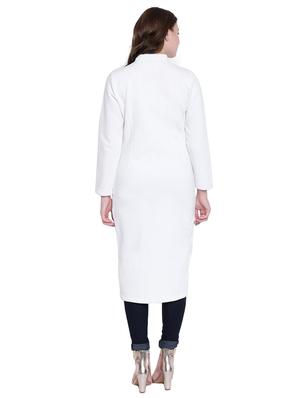 white fleece coat dress - 12375434 - Standard Image - 4