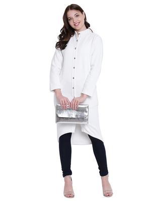 white fleece coat dress - 12375434 - Standard Image - 5
