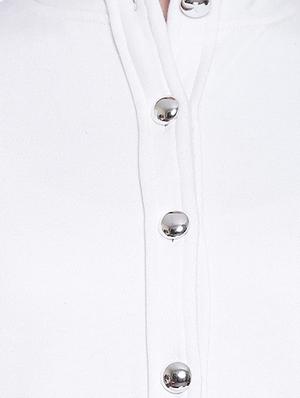 white fleece coat dress - 12375434 - Standard Image - 6