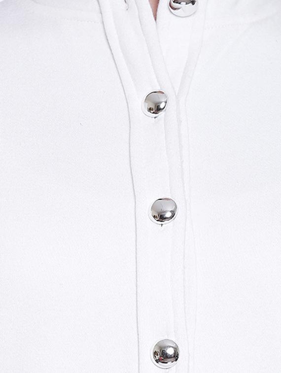 white fleece coat dress - 12375434 - Zoom Image - 6