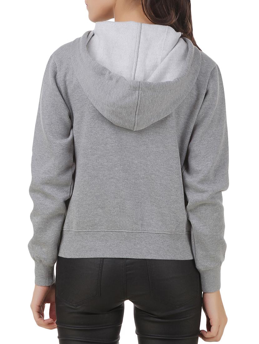 slogan print hooded sweatshirt - 12375458 - Zoom Image - 3