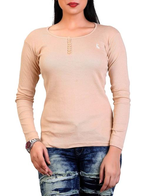 beige cotton top - 12375922 - Standard Image - 1