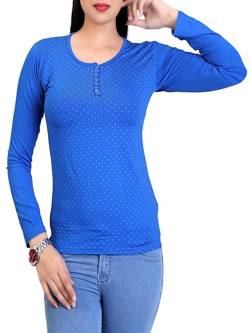 blue viscose top - 12376179 - Standard Image - 1