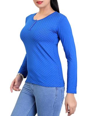 blue viscose top - 12376179 - Standard Image - 2