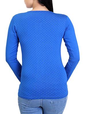 blue viscose top - 12376179 - Standard Image - 3
