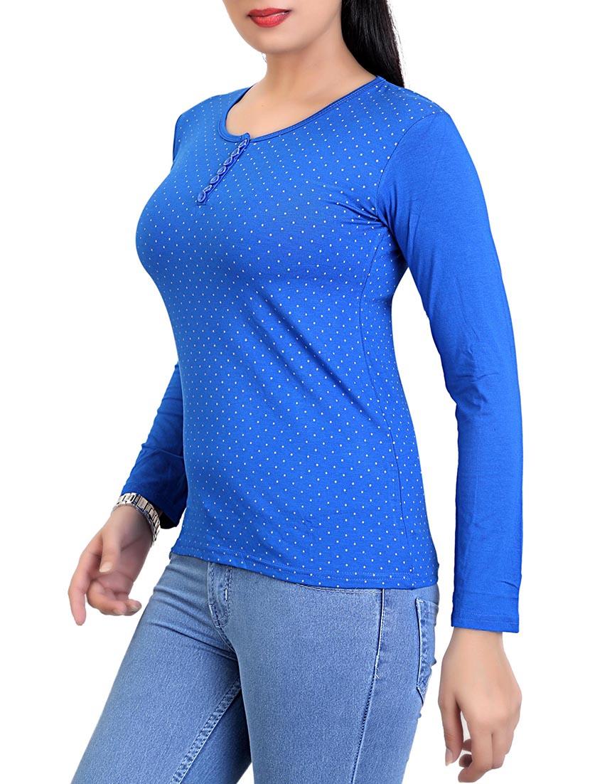 blue viscose top - 12376179 - Zoom Image - 2