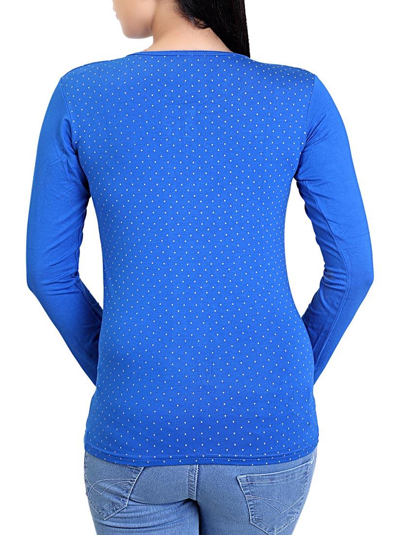 blue viscose top - 12376179 - Zoom Image - 3