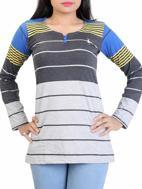 grey hosery top - 12376274 - Standard Image - 1
