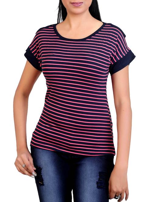 navy blue viscose top - 12376358 - Standard Image - 1