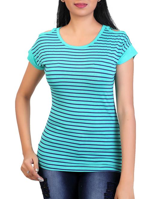 light blue viscose top - 12376359 - Standard Image - 1