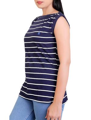navy blue viscose top - 12376383 - Standard Image - 2