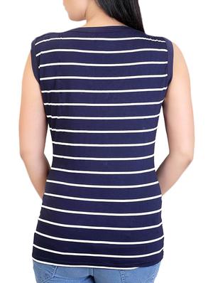 navy blue viscose top - 12376383 - Standard Image - 3