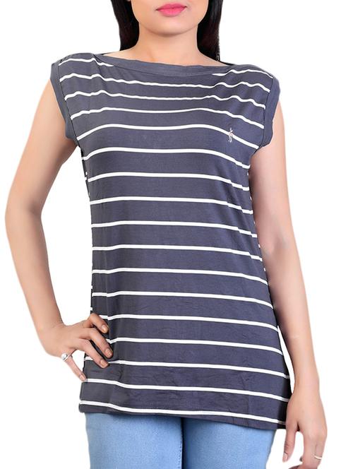 grey viscose top - 12376386 - Very Small Image - 1