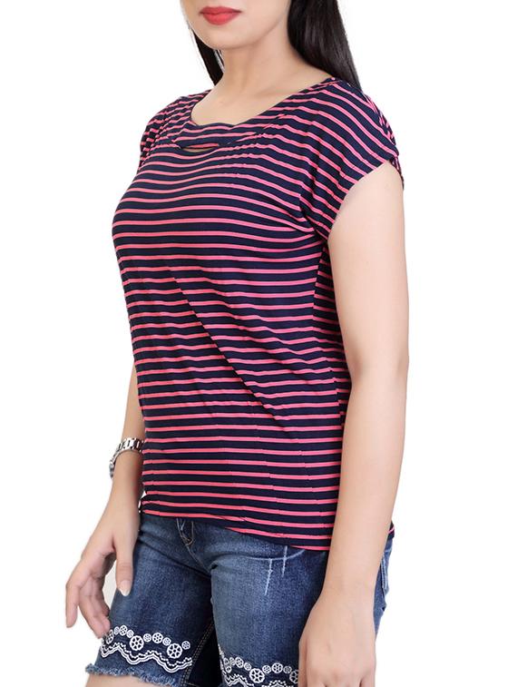 navy blue viscose top - 12376857 - Zoom Image - 2