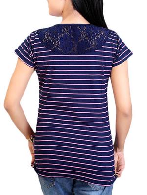 blue viscose top - 12376926 - Standard Image - 3