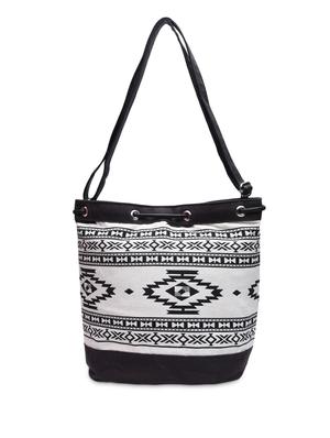 black and white printed canvas bag - 1237928 - Standard Image - 2