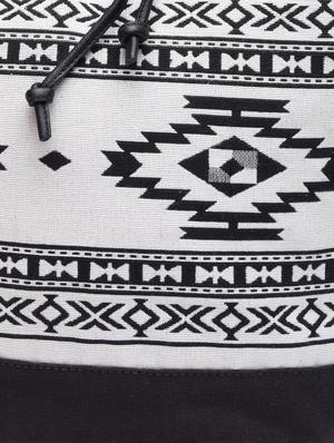black and white printed canvas bag - 1237928 - Standard Image - 4
