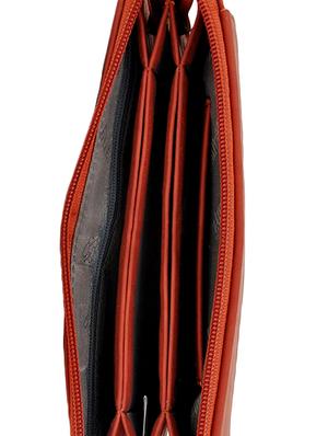 brick red polyester clutch - 12379285 - Standard Image - 3