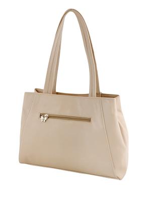 beige leatherette handbag and clutch combo - 12379289 - Standard Image - 2