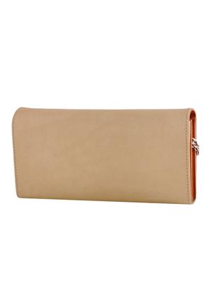 beige leatherette handbag and wallet combo - 12379315 - Standard Image - 4