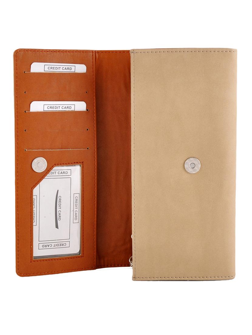 beige leatherette handbag and wallet combo - 12379315 - Zoom Image - 3