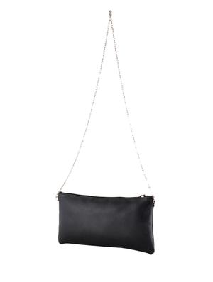 black leatherette handbag and clutch combo - 12379316 - Standard Image - 4