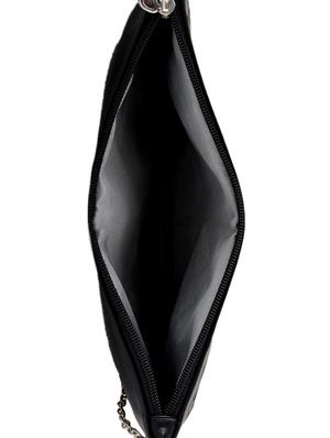 black leatherette handbag and clutch combo - 12379316 - Standard Image - 5