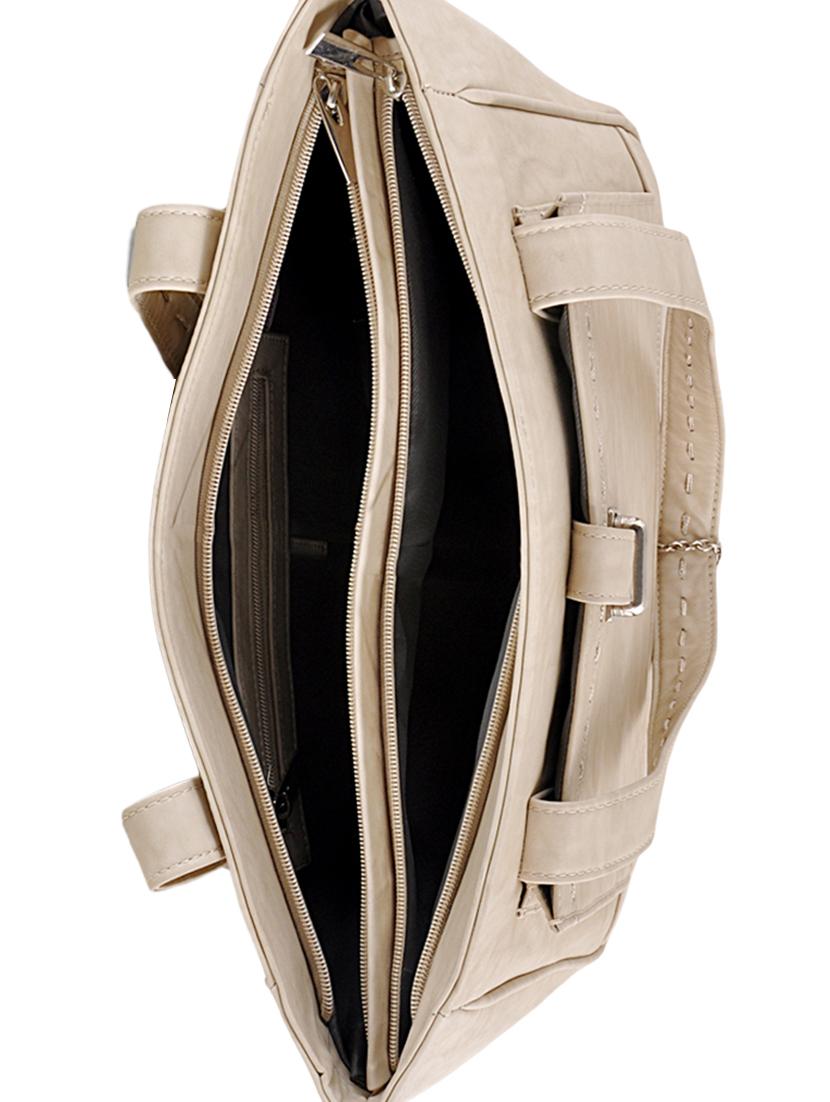 off white leatherette handbag and clutch combo - 12379322 - Zoom Image - 3