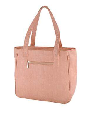 pink leatherette handbag and clutch combo - 12379324 - Standard Image - 4