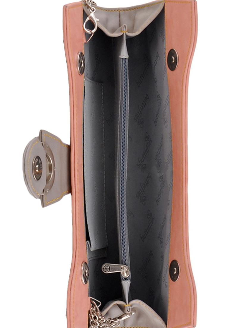 pink leatherette handbag and clutch combo - 12379324 - Zoom Image - 3