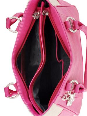 pink leatherette handbag and wallet combo - 12379333 - Standard Image - 3