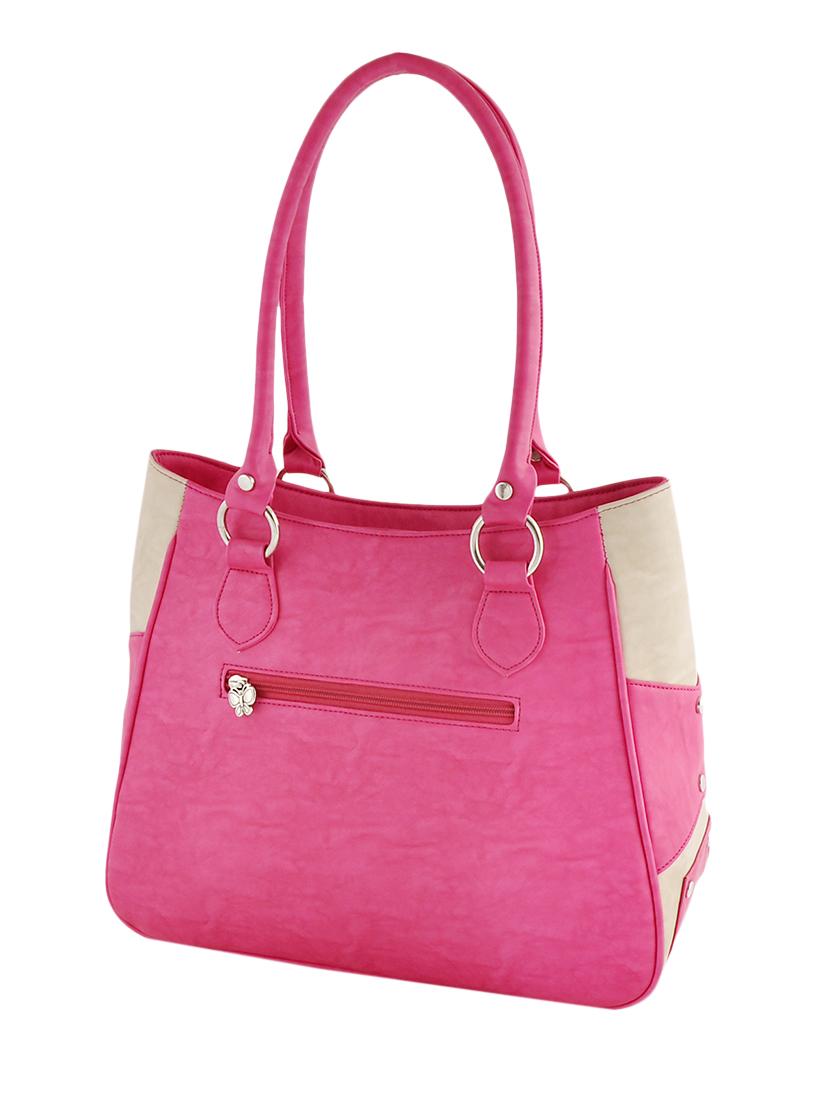 pink leatherette handbag and wallet combo - 12379333 - Zoom Image - 2