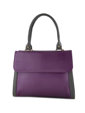 purple leatherette handbag and wallet combo - 12379346 - Standard Image - 2