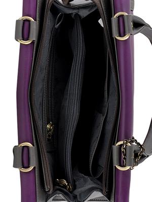 purple leatherette handbag and wallet combo - 12379347 - Standard Image - 5