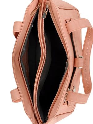 pink leatherette handbag - 12379462 - Standard Image - 3