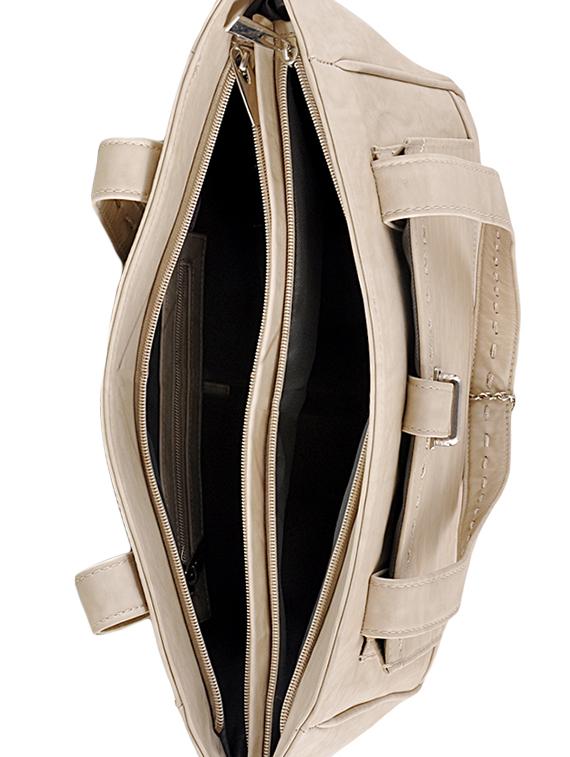 white leatherette handbag - 12379464 - Zoom Image - 3