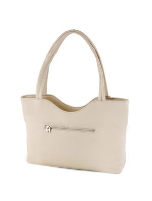 white leatherette cutwork handbag - 12379500 - Standard Image - 2