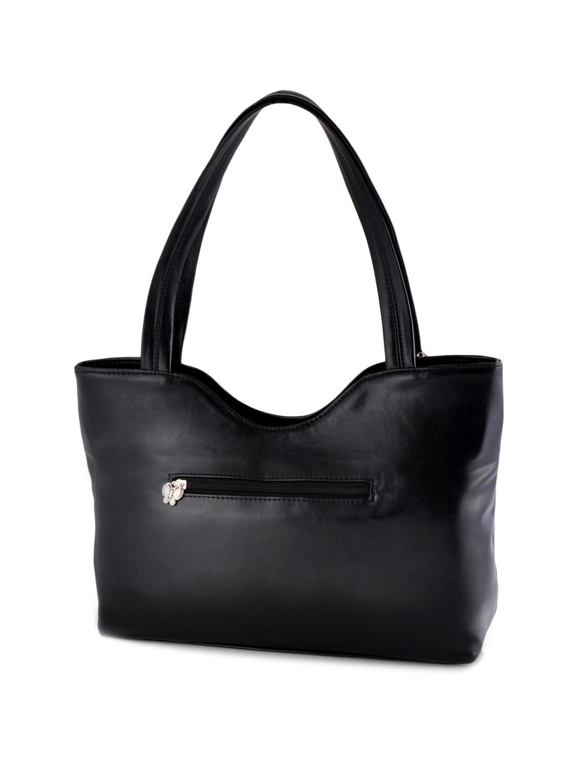 black leatherette cutwork handbag - 12379502 - Zoom Image - 2