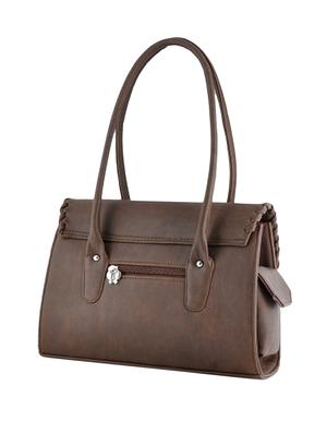 brown leatherette handbag - 12379596 - Standard Image - 2