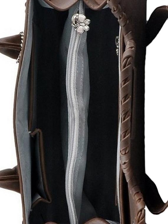 brown leatherette handbag - 12379596 - Zoom Image - 3
