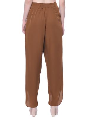 solid brown harem pants - 12379765 - Standard Image - 3