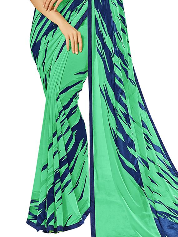 geometric printed saree with blouse - 12382403 - Zoom Image - 3