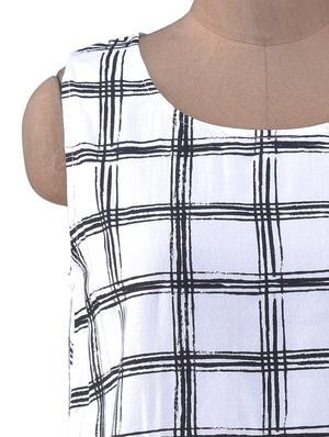 white viscose check print top - 1238541 - Standard Image - 4