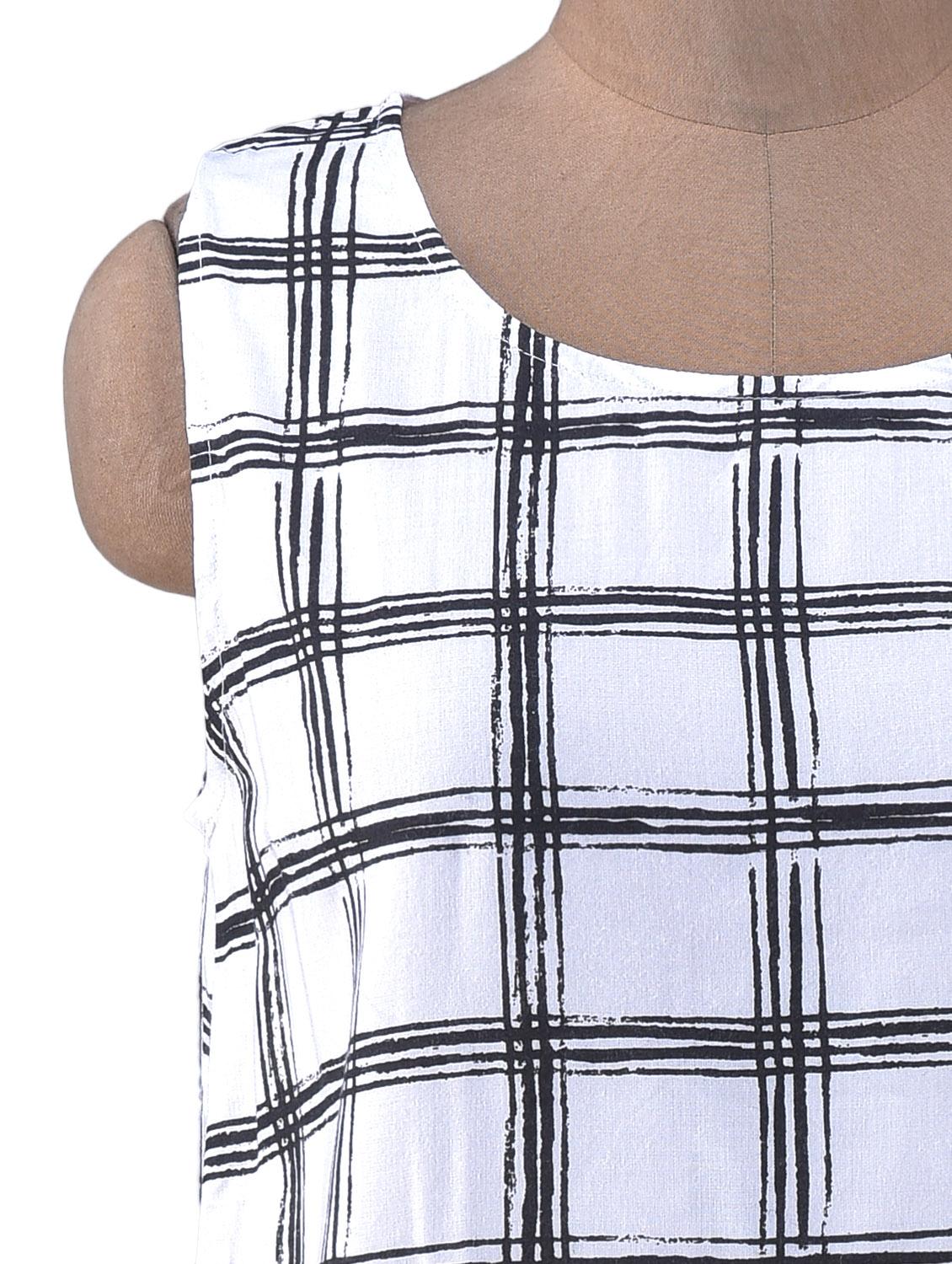 white viscose check print top - 1238541 - Zoom Image - 4