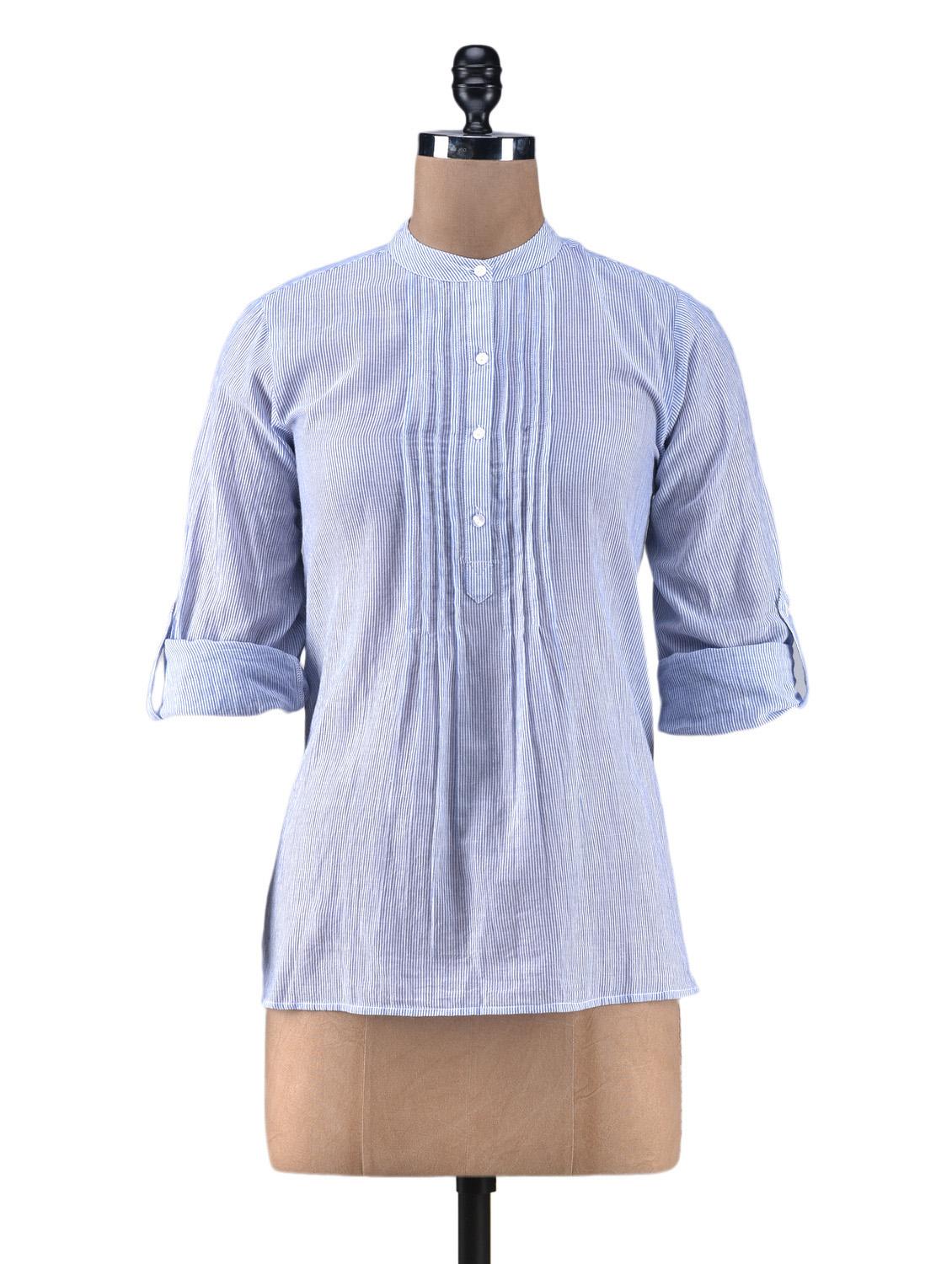 solid blue cotton top - 1238549 - Zoom Image - 1